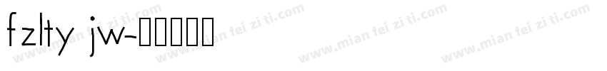 fzlty jw字体转换